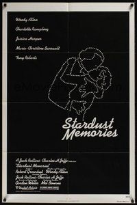 7r791 STARDUST MEMORIES 1sh '80 directed by Woody Allen, cool star constellation art!