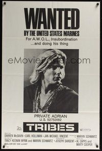 7r891 TRIBES 1sh '71 Jan-Michael Vincent is wanted by the United States Marines!