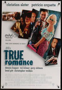 7r897 TRUE ROMANCE 1sh '93 Christian Slater, Patricia Arquette, written by Quentin Tarantino!