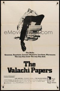 7r927 VALACHI PAPERS 1sh '72 directed by Terence Young, image of corpse in barber's chair!