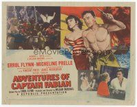 7s015 ADVENTURES OF CAPTAIN FABIAN TC '51 art of steroided Errol Flynn & sexy Micheline Prelle!