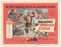 7s016 ADVENTURES OF ROBINSON CRUSOE TC '54 Luis Bunuel, art of Dan O'Herlihy surrounded by natives!