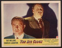 7s291 BIG CLOCK LC #1 '48 best close up of creepy Charles Laughton looking at puzzled Ray Milland!