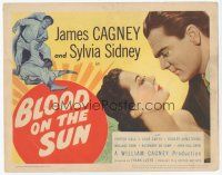 7s033 BLOOD ON THE SUN TC '45 James Cagney in fight, plus close up with sexy Sylvia Sidney!