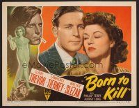 7s299 BORN TO KILL LC #4 '46 super close up of bad Lawrence Tierney & sexy Claire Trevor!