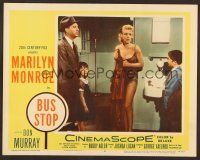 7s310 BUS STOP LC #4 '56 sexy showgirl Marilyn Monroe scares family in bathroom!