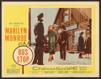 7s313 BUS STOP LC #7 '56 Don Murray, sexy Marilyn Monroe & Arthur O'Connell outside diner!