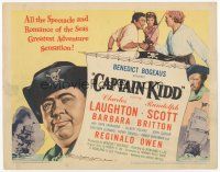7s037 CAPTAIN KIDD TC '45 pirate Charles Laughton, all spectacle & romance of the seas!