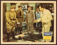 7s322 CHARLIE CHAN IN PANAMA LC '40 Sidney Toler explains about a dead body to the police!
