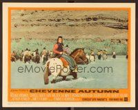 7s325 CHEYENNE AUTUMN LC #5 '64 John Ford, Native American Ricardo Montalban in stream on horse!