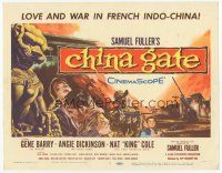 7s039 CHINA GATE TC '57 Samuel Fuller, Angie Dickinson, Gene Barry, Nat King Cole!