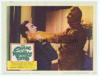 7s339 CURSE OF THE MUMMY'S TOMB LC '64 great close up of the bandaged monster choking guy!