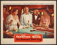 7s341 DAMNED DON'T CRY LC #6 '50 smoking Joan Crawford is not doing well gambling at roulette!