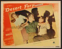 7s353 DESERT FURY LC #1 '47 Lizabeth Scott stops Burt Lancaster about to punch John Hodiak!