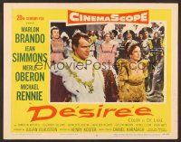 7s361 DESIREE LC #8 '54 Marlon Brando as Napoleon with pretty Jean Simmons as Desiree!