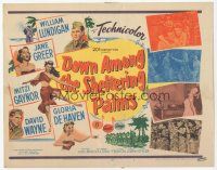 7s053 DOWN AMONG THE SHELTERING PALMS TC '53 sexy Jane Greer, Mitzi Gaynor & Gloria De Haven!