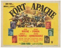 7s062 FORT APACHE TC '48 John Wayne, Henry Fonda, Shirley Temple, Victor McLaglen, plus cool art!