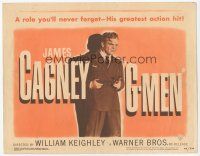 7s064 G-MEN TC R49 full-length James Cagney holding two guns in his greatest action hit!