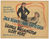 7s070 GEORGE WASHINGTON SLEPT HERE TC '42 sexy Ann Sheridan looks at Jack Benny the great lover!