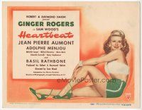 7s080 HEARTBEAT TC '46 great full length art of super sexy Ginger Rogers!