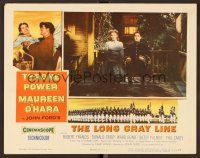 7s482 LONG GRAY LINE LC '54 West Point cadet Tyrone Power stiffly courting Maureen O'Hara!