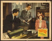 7s505 MURDER OVER NEW YORK LC '40 Victor Sen Yung & man in suit stare at Majorie Weaver!