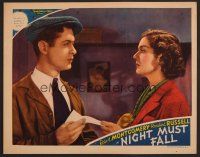 7s513 NIGHT MUST FALL LC '37 killer Robert Montgomery hates that Rosalind Russell spied on him!
