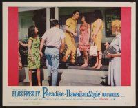 7s533 PARADISE - HAWAIIAN STYLE LC #5 '66 Elvis Presley on porch with sexy Hawaiian girls!