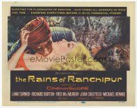 7s139 RAINS OF RANCHIPUR TC '55 Lana Turner, Richard Burton, rains couldn't wash their sin away!