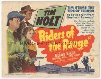 7s144 RIDERS OF THE RANGE TC '49 cowboy Tim Holt! saves a girl from rustler's revenge!