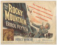 7s146 ROCKY MOUNTAIN TC '50 great artwork of part renegade part hero Errol Flynn with gun!