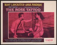 7s574 ROSE TATTOO LC #4 '55 Marisa Pavan & Ben Cooper on sailboat, written by Tennessee Williams!