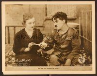 7s592 SHOULDER ARMS LC '18 Charlie Chaplin gets his hand bandaged by angel Edna Purviance!