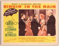 7s596 SINGIN' IN THE RAIN LC #3 '52 top cast members in confrontation climax at movie's end!