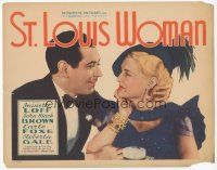 7s168 ST. LOUIS WOMAN TC '34 sexy Jeanette Loff & Johnny Mack Brown in dress clothes!