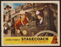 7s613 STAGECOACH LC #3 R48 John Wayne, Louise Platt ride in the title coach that Bancroft is driving