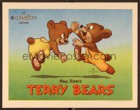 7s637 TERRY-TOON LC #4 '46 great cartoon image of Paul Terry's Terry Bears high-fiving!