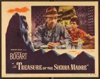 7s659 TREASURE OF THE SIERRA MADRE LC #4 '48 Robert Blake tells Bogart he has the winning ticket!