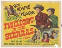 7s187 TWILIGHT IN THE SIERRAS TC '50 images of Roy Rogers riding Trigger & with Dale Evans!