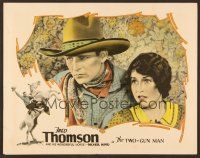 7s663 TWO-GUN MAN LC '26 great close up of cowboy Fred Thomson & pretty Olive Hasbrouck!