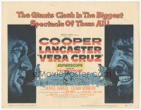 7s194 VERA CRUZ TC '55 best close up artwork of cowboys Gary Cooper & Burt Lancaster!