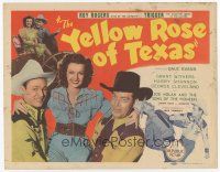 7s202 YELLOW ROSE OF TEXAS TC '44 great image of Roy Rogers & Grant Wither carrying Dale Evans!