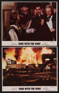 7t257 GONE WITH THE WIND 2 8x10 mini LCs R68 Clark Gable, Olivia de Havilland, all-time classic!