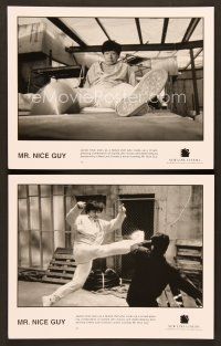 7t965 MR NICE GUY 2 8x10 stills '98 wacky image of Jackie Chan & sawblade!