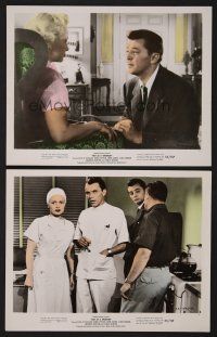 7t260 NOT AS A STRANGER 2 color 8x10 stills '55 Robert Mitchum, Olivia De Havilland, Frank Sinatra!