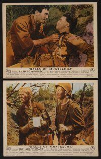 7t120 HALLS OF MONTEZUMA 2 English FOH LCs '51 Richard Widmark, Jack Palance, WWII U.S. Marines!
