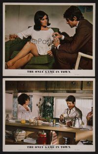 7t130 ONLY GAME IN TOWN 2 English FOH LCs '69 Elizabeth Taylor & Warren Beatty are in love in Vegas