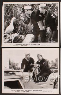 7t278 EVERYTHING'S DUCKY 22 8x10 stills '61 Mickey Rooney & Buddy Hackett with a talking duck!