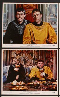 7t156 BECKET 12 color 8x10 stills '64 Richard Burton in the title role, Peter O'Toole, John Gielgud
