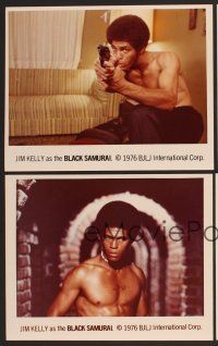 7t177 BLACK SAMURAI 11 color 8x10 stills '77 Jim Kelly in the title role, Bill Roy!